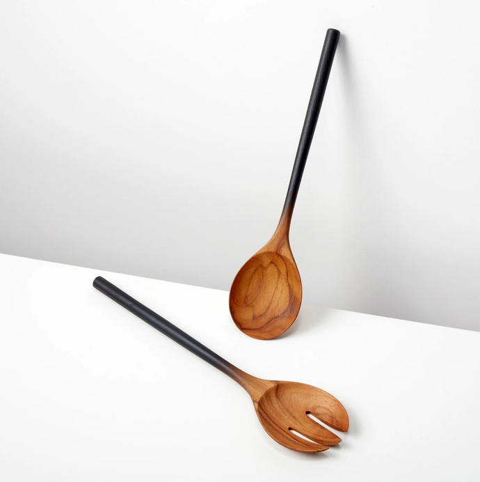 Be Home - Teak Black Ombre Serving Set