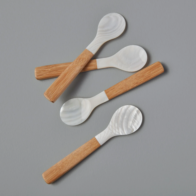 Be Home - Seashell Bamboo Spoons (Medium, Set of 4)
