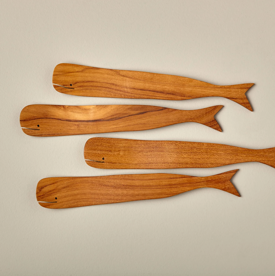 Be Home - Teak Whale Spreaders (Set of 4)