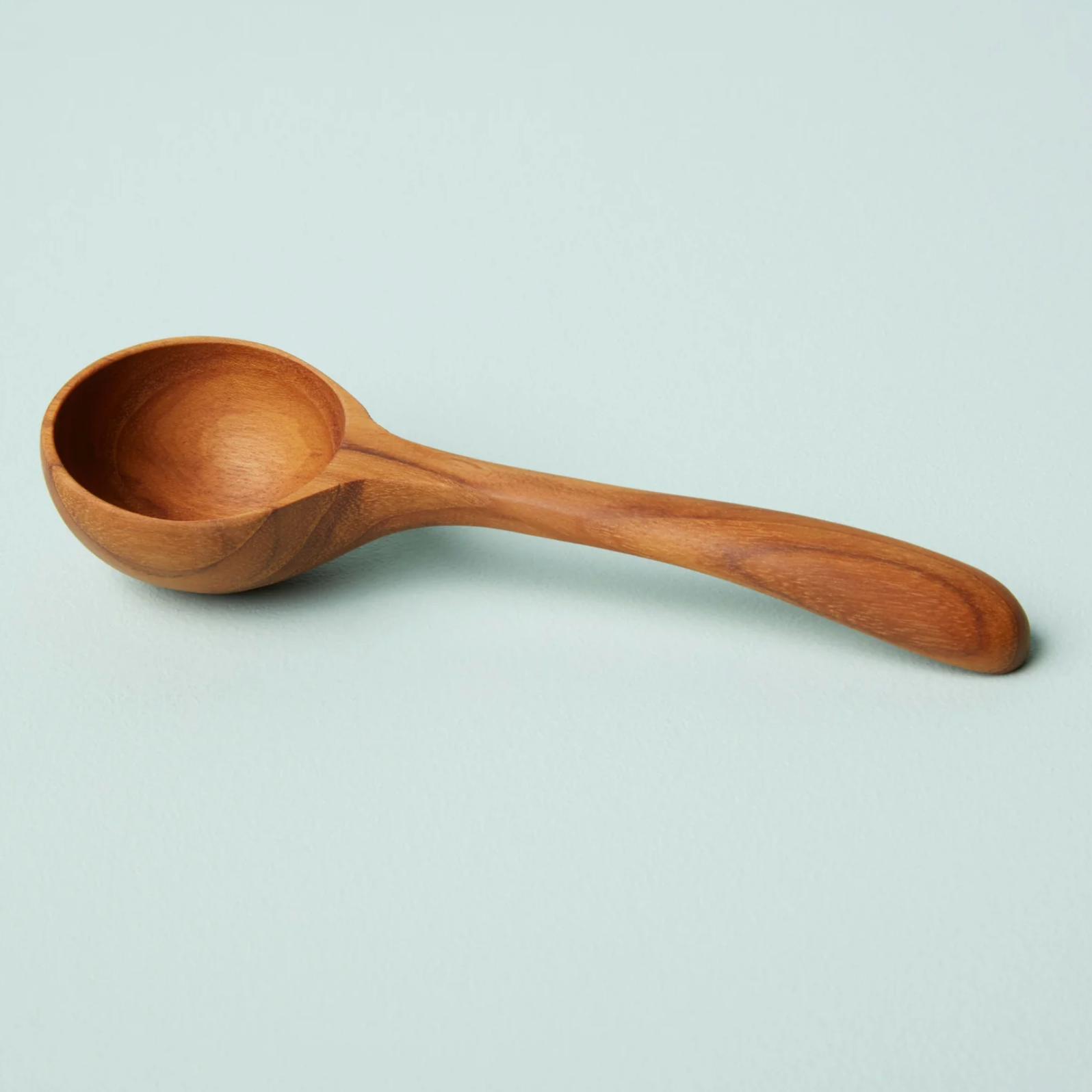 Long Teak Scoop