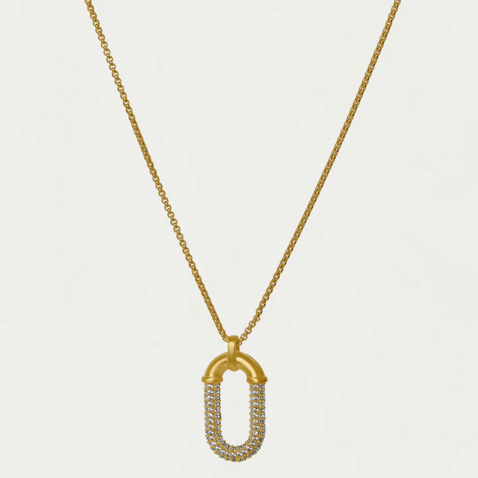 Solene Pavé Long Pendant Necklace