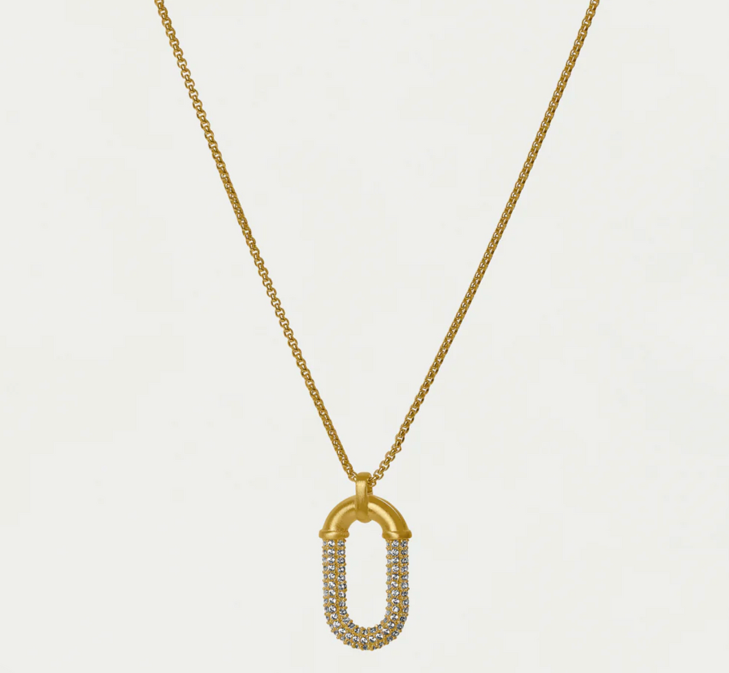 Solene Pavé Long Pendant Necklace