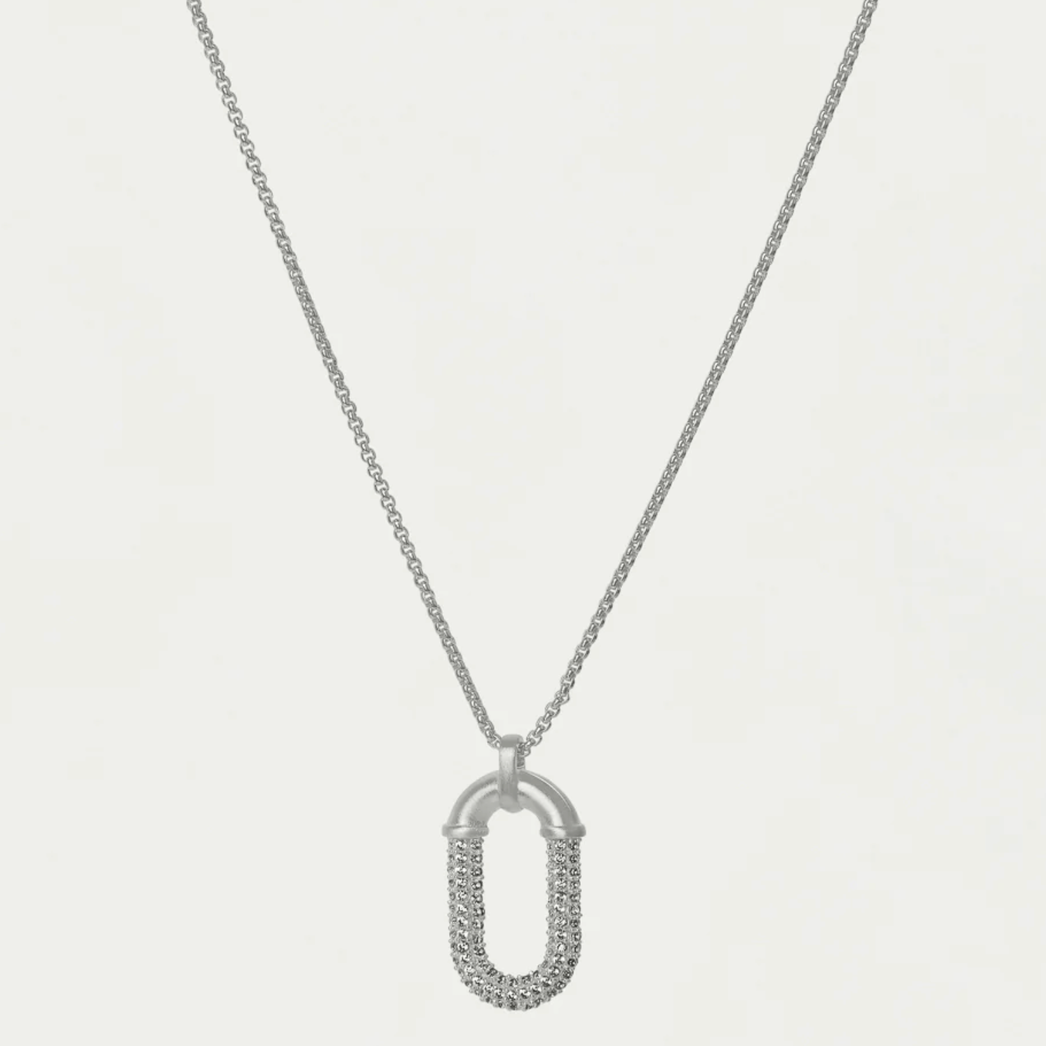 Solene Pavé Long Pendant Necklace