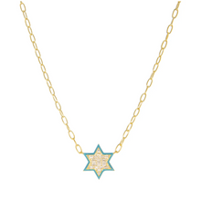 Load image into Gallery viewer, Pave Baguette Star Necklace

