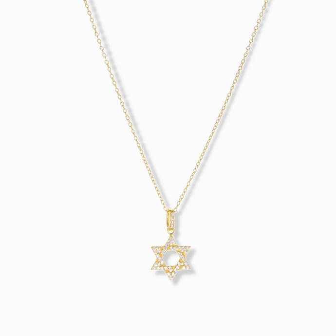 Pave Star of David Necklace
