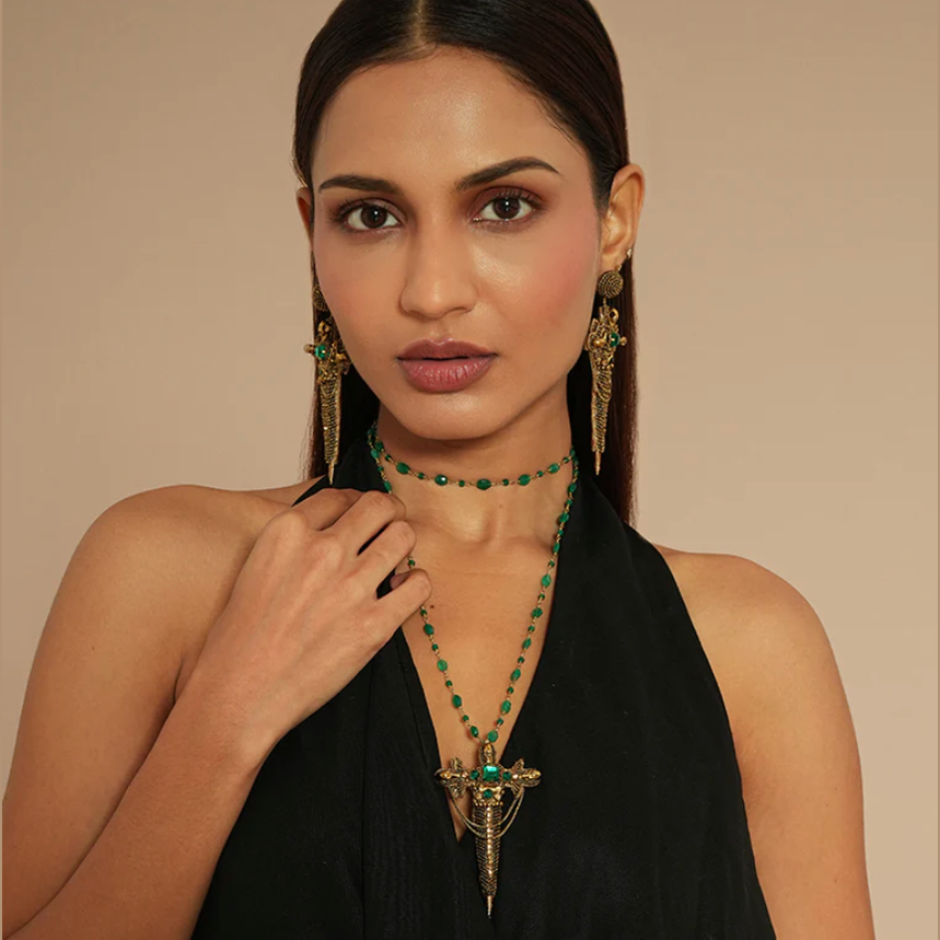 Deepa Gurnani - Dagger Necklace