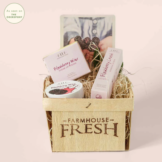 Blackberry 2 PC Harvest Basket - Sugar Lip Polish .72 oz. and Lip Balm .76 oz.