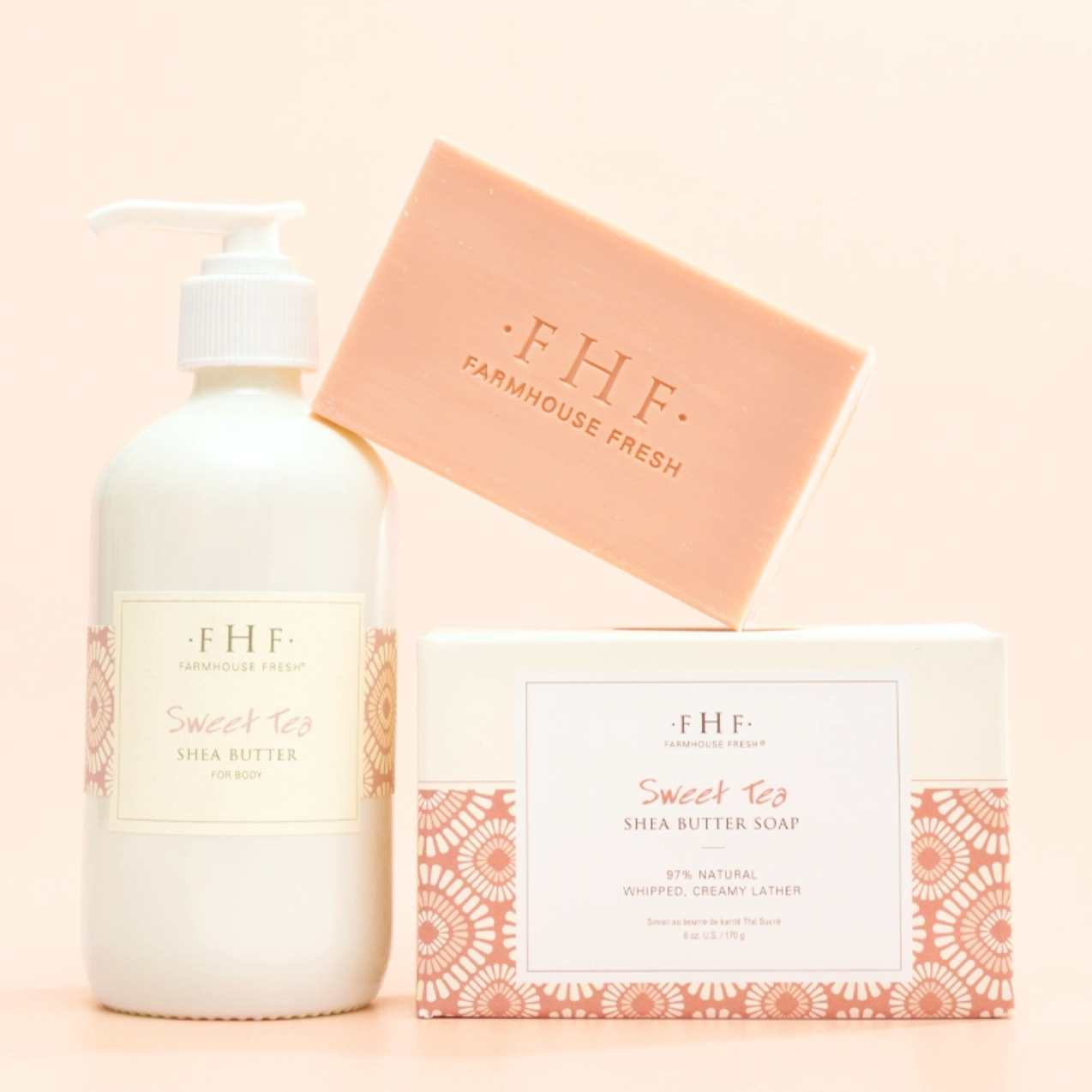 Sweet Tea 2 PC Harvest Basket - Shea Butter Soap 6 oz. and Hand Cream 2 fl. oz.