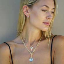 Load image into Gallery viewer, TAT 2 Design - Mini Gold Labradorite Dalia Necklace

