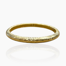 Load image into Gallery viewer, TAT 2 Design - Gold Riva Hammered Bangle
