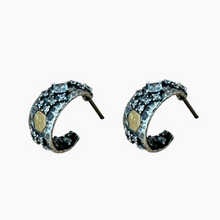 Load image into Gallery viewer, TAT 2 Design - Vintage Silver Mini Cosa Hoops
