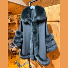 Load image into Gallery viewer, Black Wool Cape
