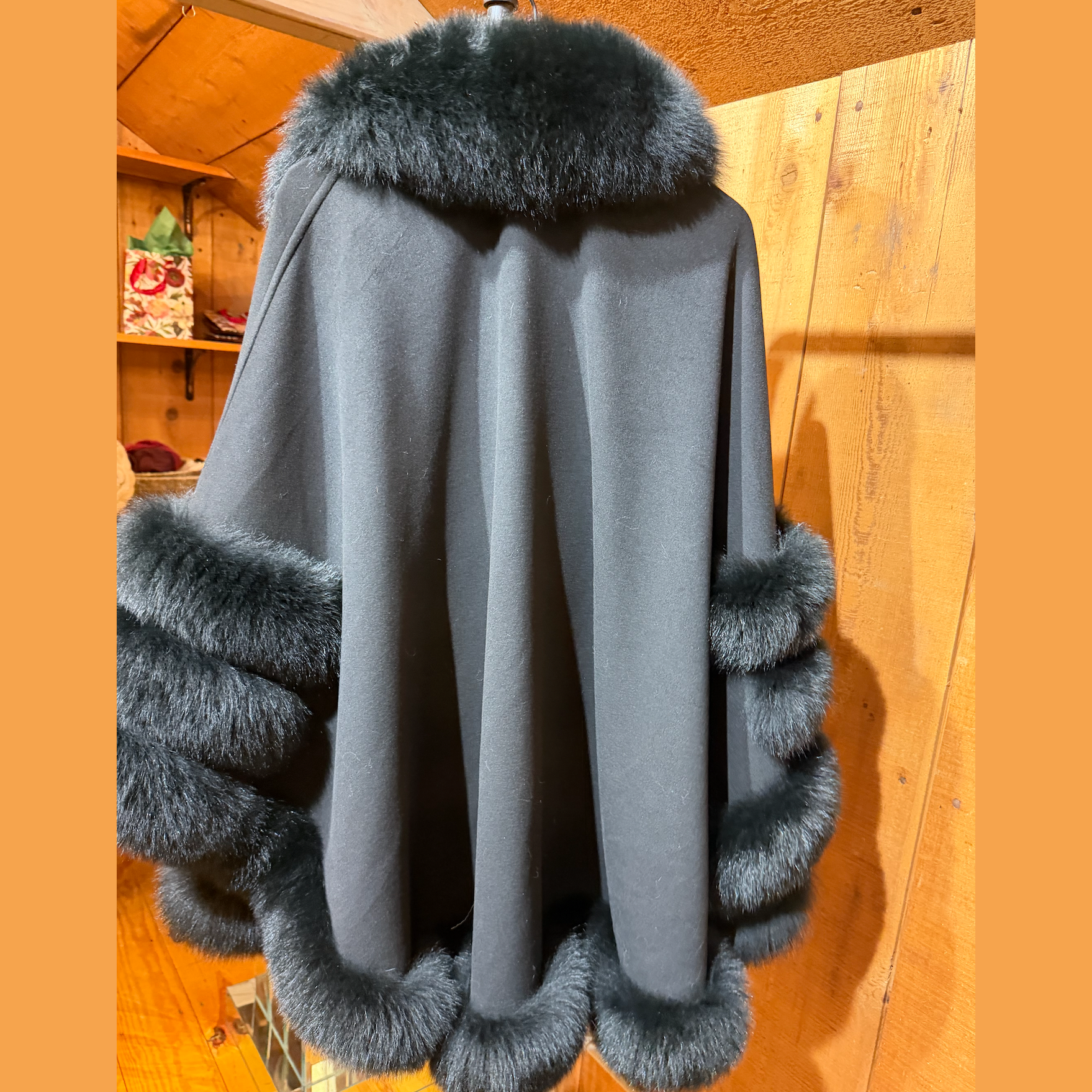 Black Wool Cape
