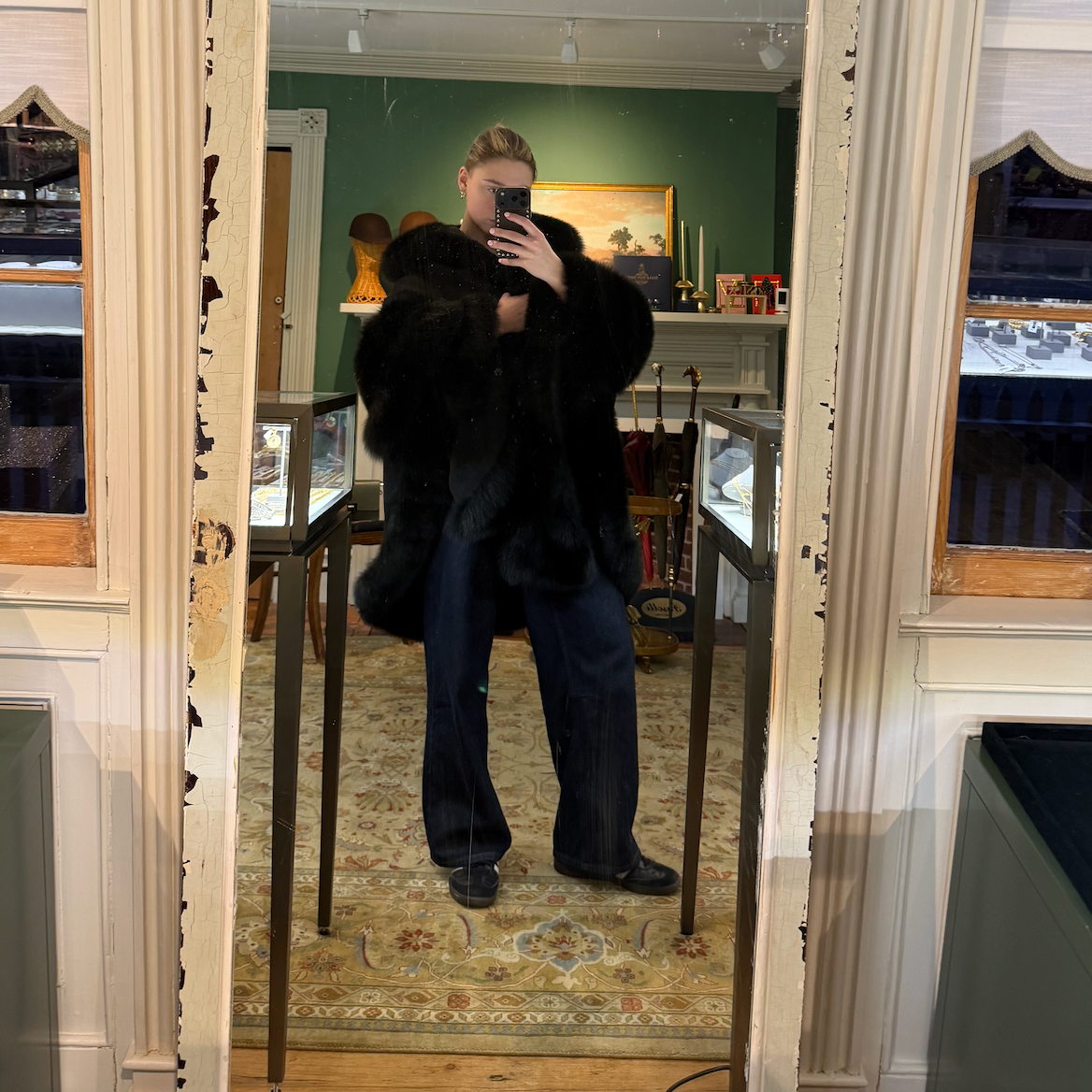 Black Wool Cape