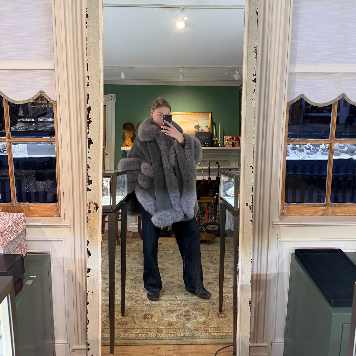 Grey Wool Cape