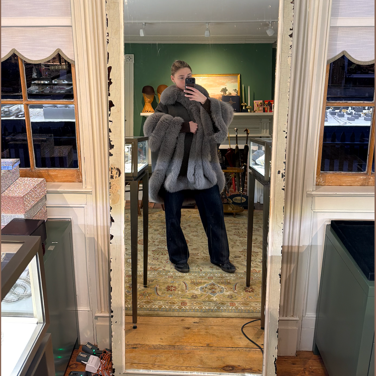 Grey Wool Cape