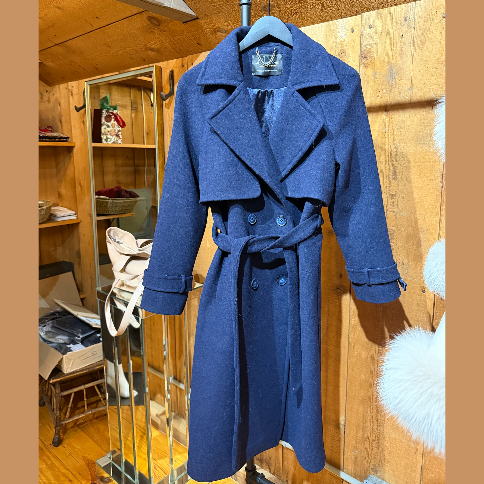 Navy Wool Coat