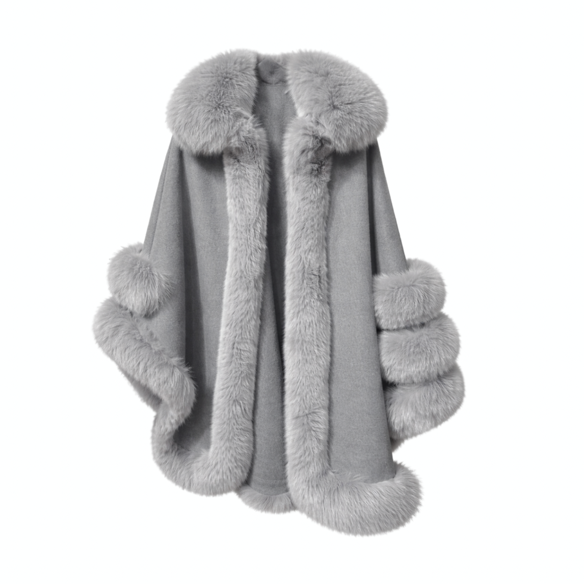 Grey Wool Cape