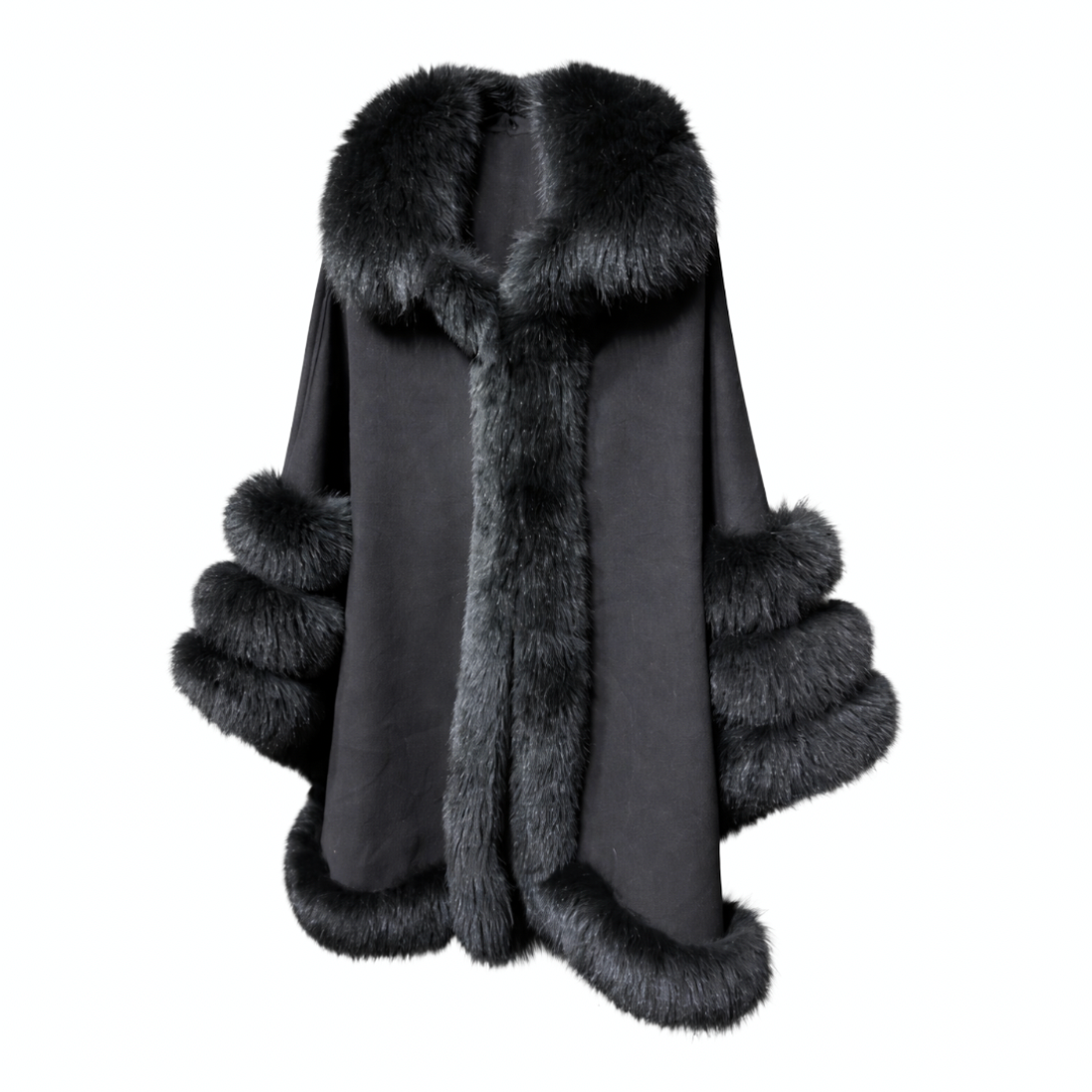Black Wool Cape