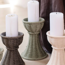 Load image into Gallery viewer, Vietri - Casa Sage Green Large Candlestick
