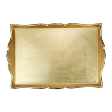 Load image into Gallery viewer, Vietri - Florentine Wooden Accessories Gold Handled Rectangular Tray
