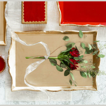 Load image into Gallery viewer, Vietri - Florentine Wooden Accessories Gold Handled Rectangular Tray
