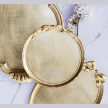 Load image into Gallery viewer, Vietri - Florentine Wooden Accessories Gold Bow Round Tray
