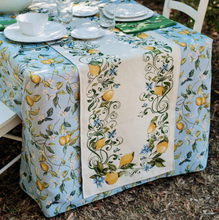 Load image into Gallery viewer, Vietri - Tavola Lemons White Flowers Tablecloth
