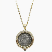 Load image into Gallery viewer, TAT 2 Design - Gold Frame Gold Escudo Necklace
