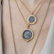 Load image into Gallery viewer, TAT 2 Design - Gold Frame Gold Escudo Necklace
