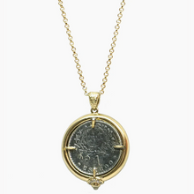 Load image into Gallery viewer, TAT 2 Design - Gold Frame Gold Escudo Necklace
