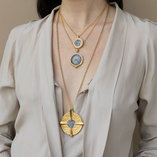 Load image into Gallery viewer, TAT 2 Design - Gold Frame Gold Escudo Necklace
