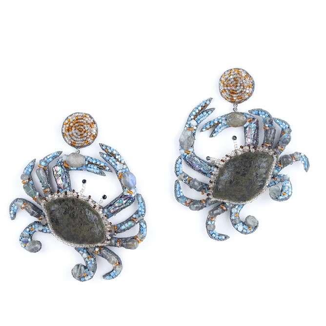 Deepa Gurnani Crab on Ice Earrings