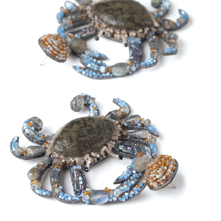 Deepa Gurnani Crab on Ice Earrings