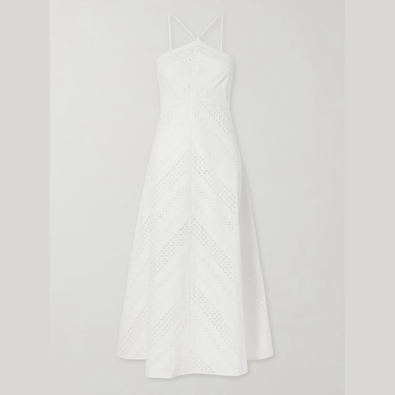 Castiglione Dress Sangallo di Cotone Sabbie Bianco