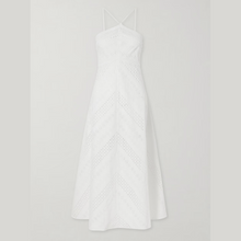 Load image into Gallery viewer, Castiglione Dress Sangallo di Cotone Sabbie Bianco
