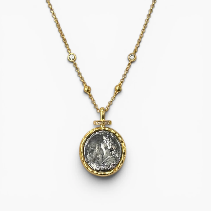 Gold Liora Coin Necklace