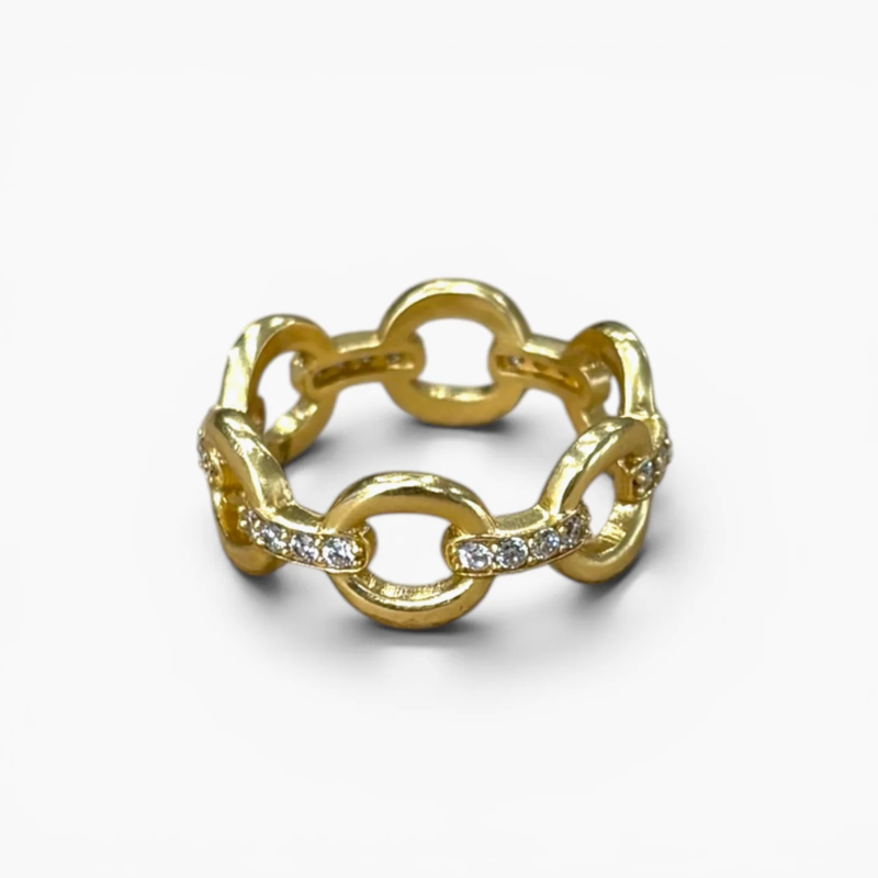 Gold Cleo Link Ring