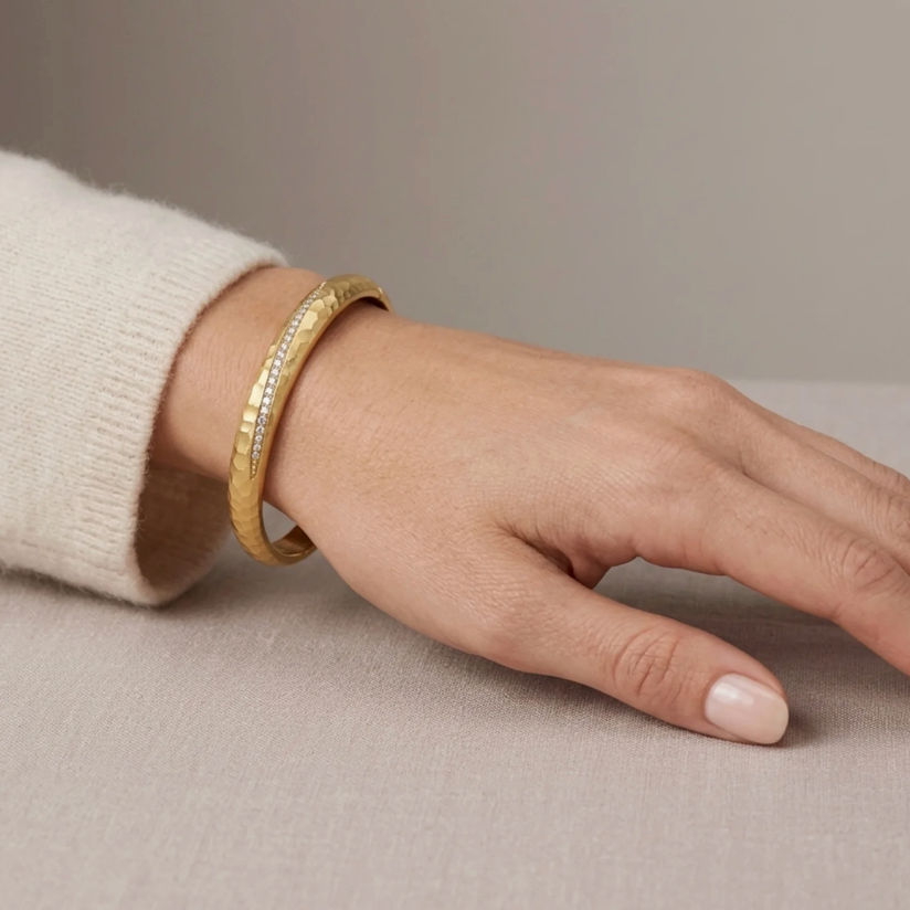 Gold Bianca Pave Bangle