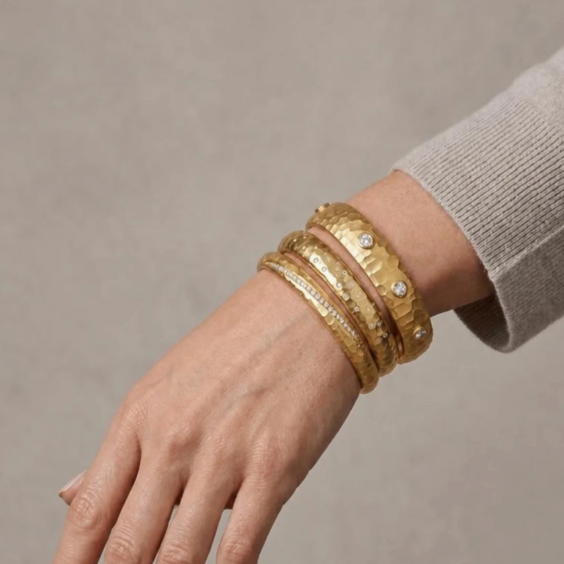 Gold Bianca Pave Bangle