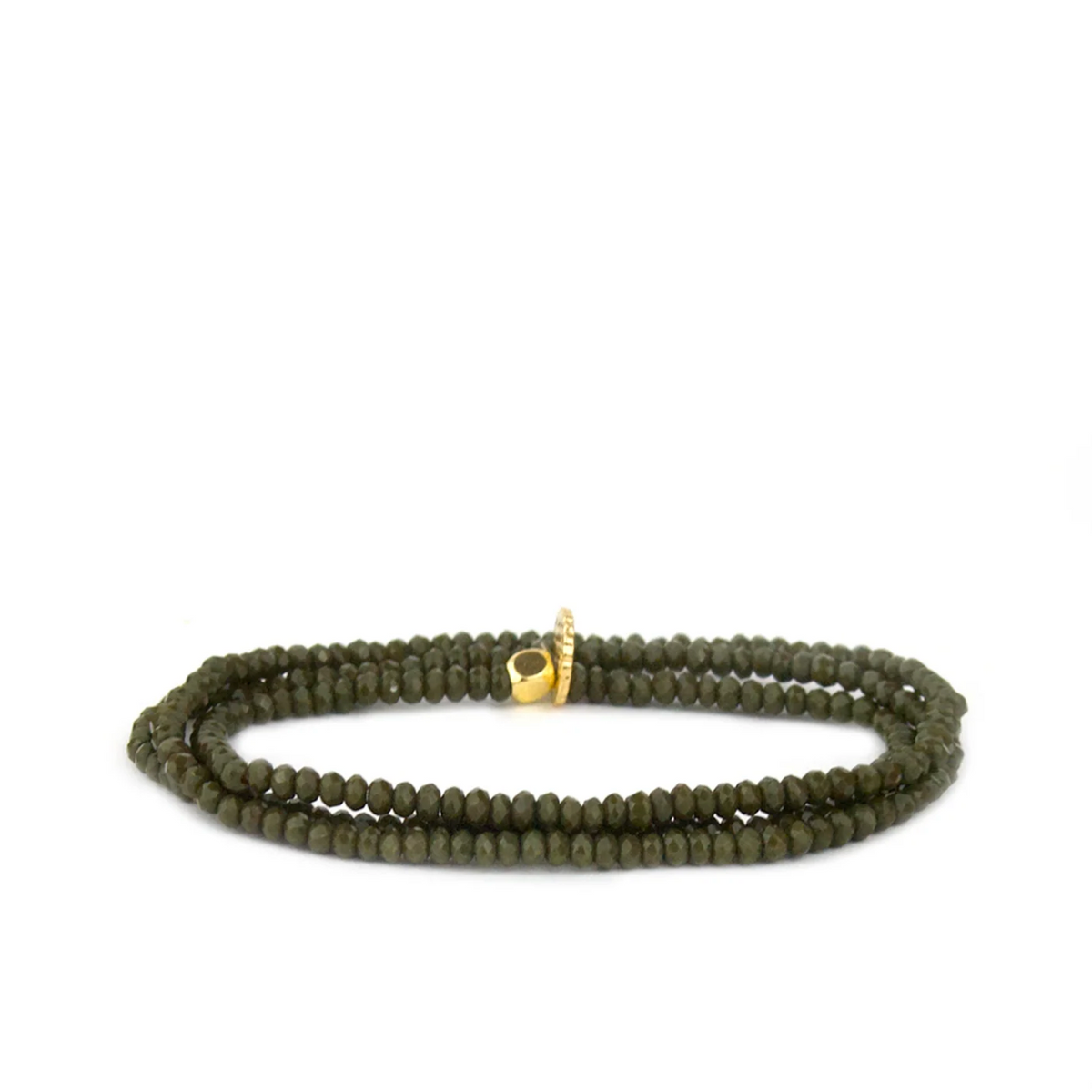 Mini Stretch Crystal Bracelet (Army)