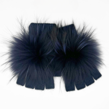 Load image into Gallery viewer, Linda Richards - Angora Fingerless with Pom Hand Warmers
