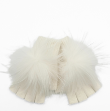 Load image into Gallery viewer, Linda Richards - Angora Fingerless with Pom Hand Warmers
