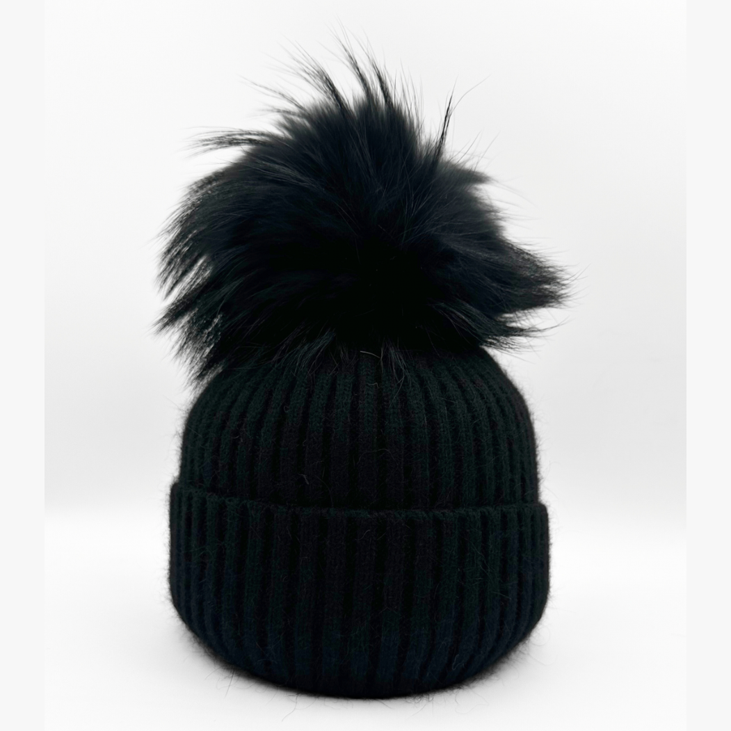 Linda Richards - Angora with Pom Beanie