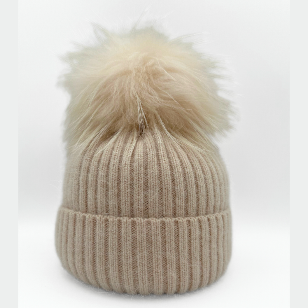Linda Richards - Angora with Pom Beanie