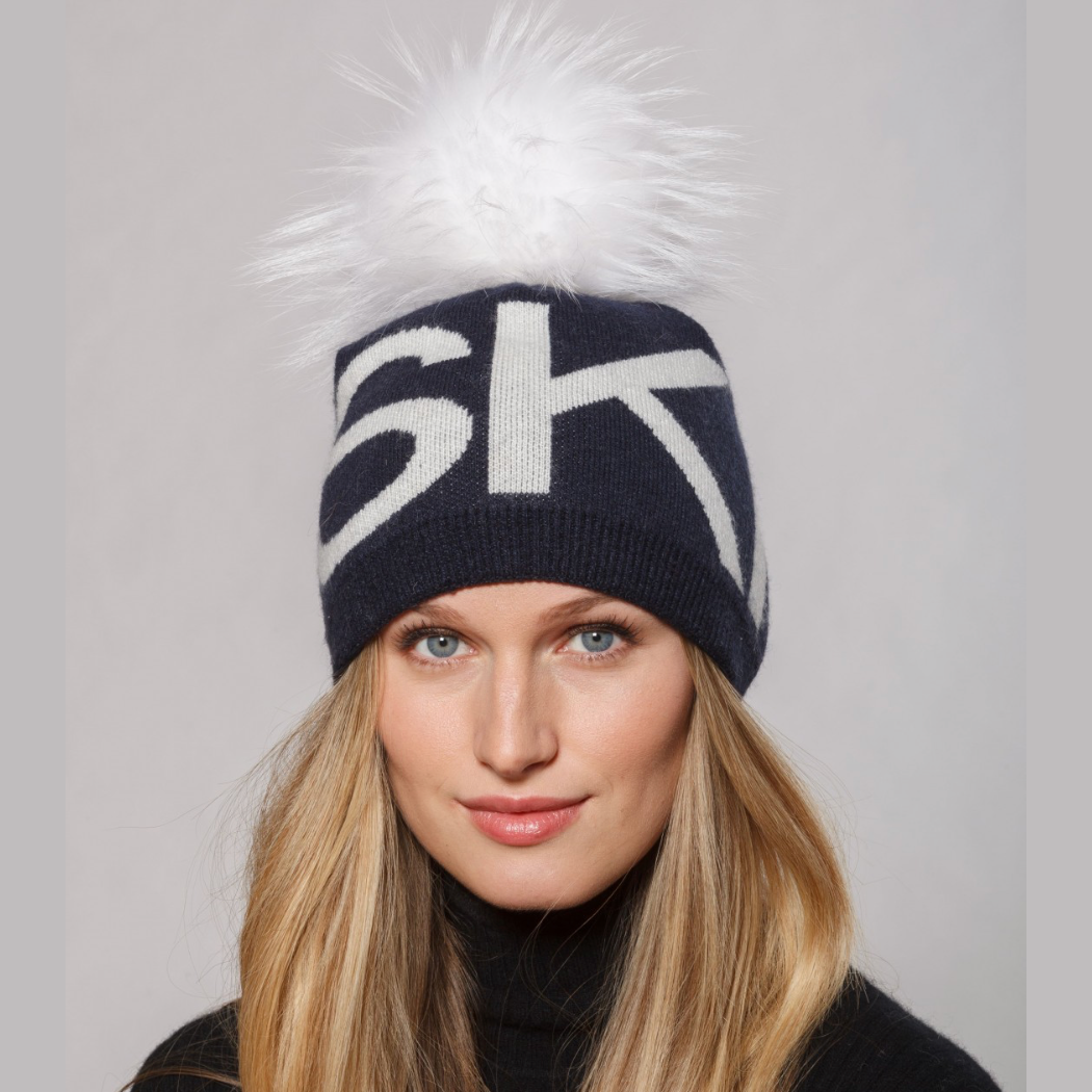 Linda Richards - Angora SKI Beanie with Pom