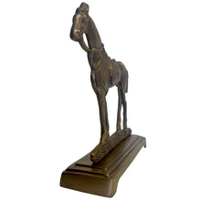 Load image into Gallery viewer, Antiqued Brass Horse Door Stopper | Vintage | Home Accents
