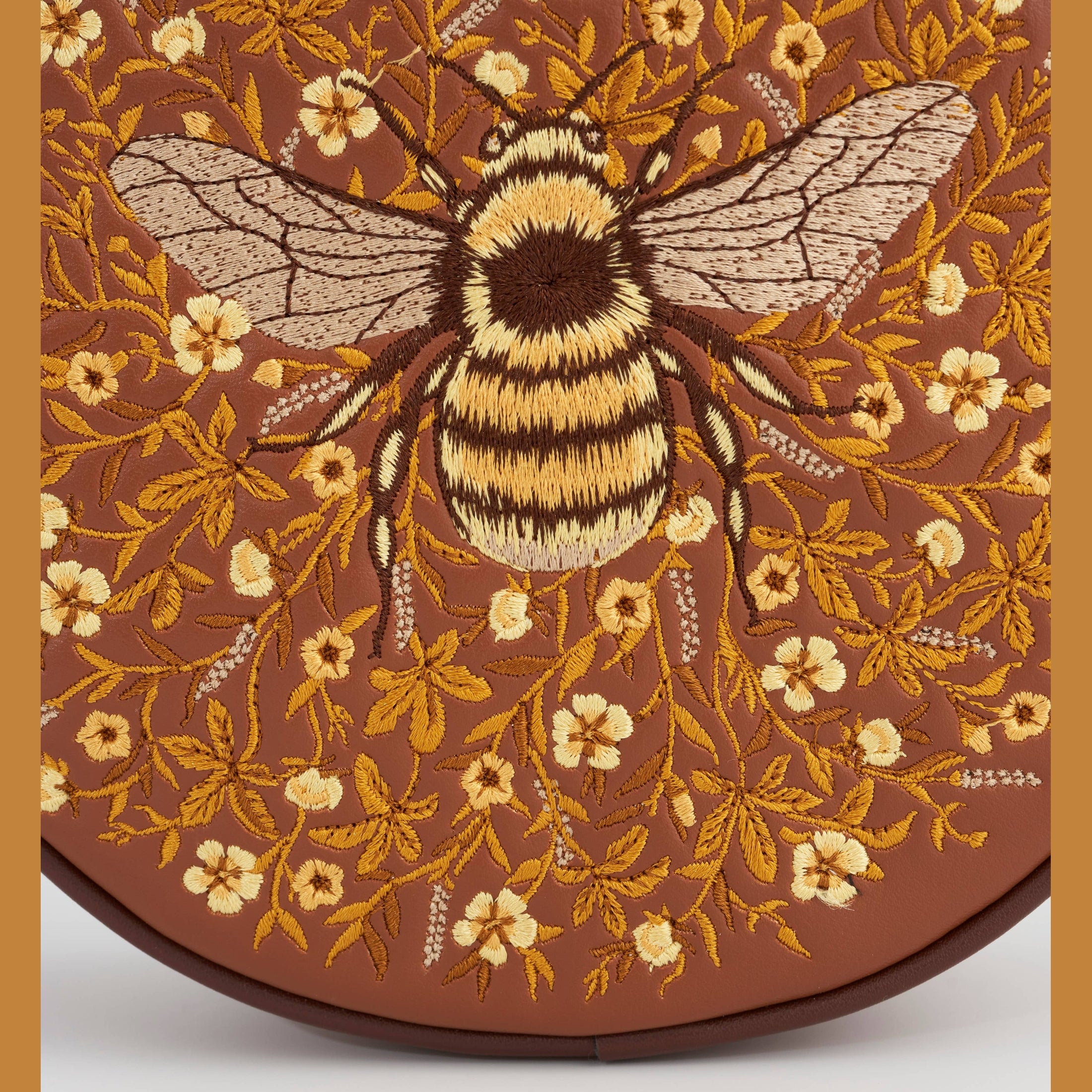 Bumble Bee Tan Circle Purse