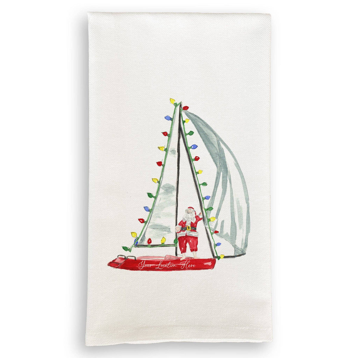 Sailing Santa Kitchen Towel