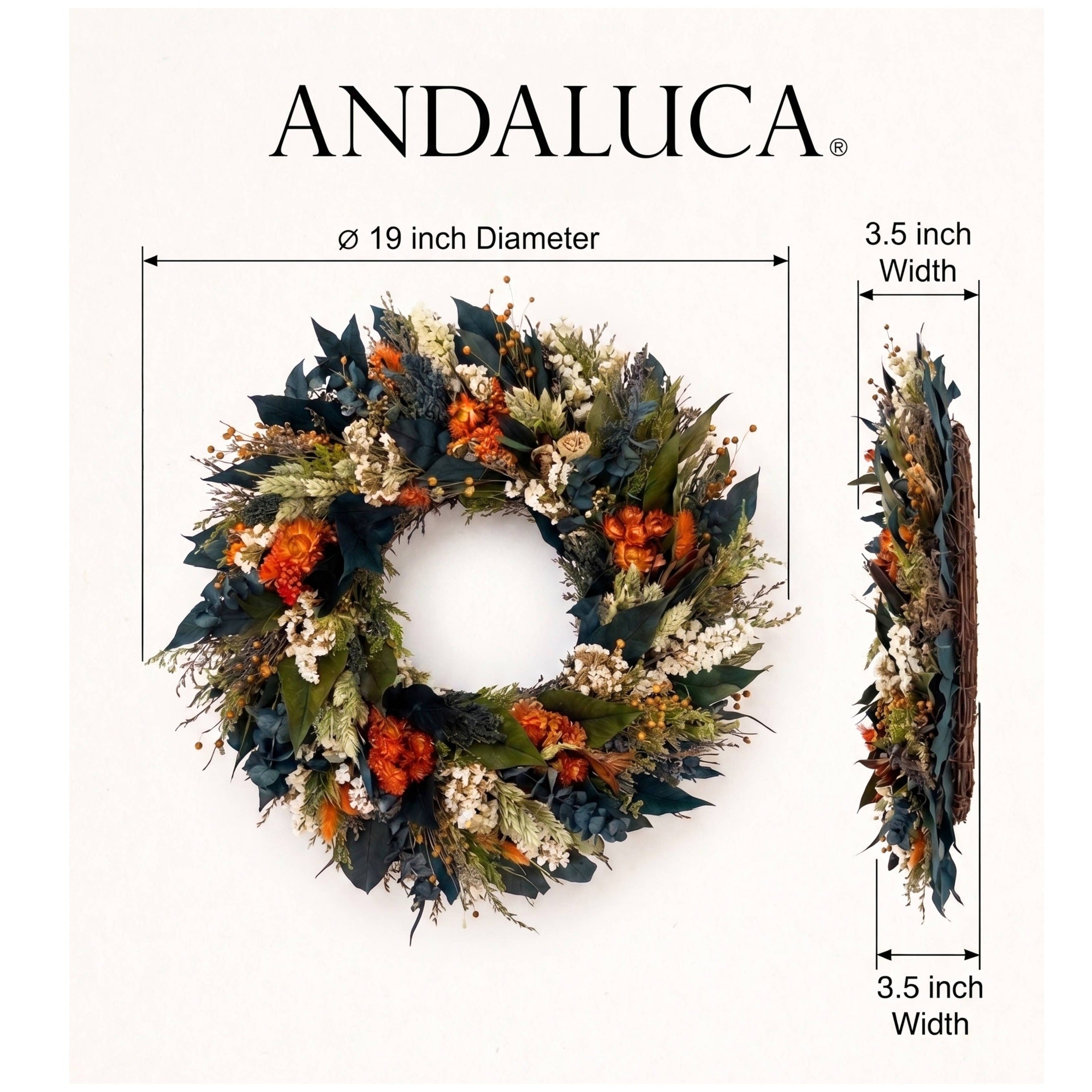 ANDALUCA Saratoga Fall Wreath